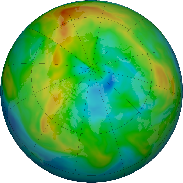 Arctic ozone map for 21 December 2021